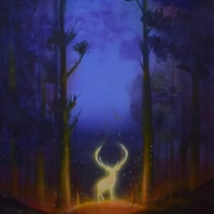 Glowing Deer in Mystic Forest