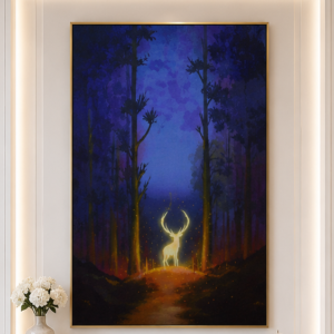 Glowing Deer in Mystic Forest